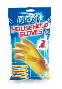 151 Duzzit Household Gloves 2Pk Medium 48 x 48