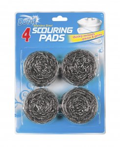 151 S/Steel Scouring Pads 4Pk 36 x 36