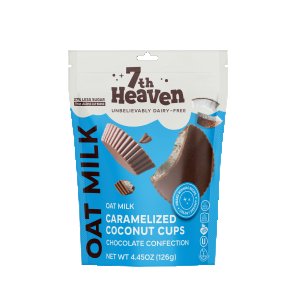 7th Heaven Caramelized Coconut Cream Cups Pouch Oat Milk Chocolate 12 x 126g