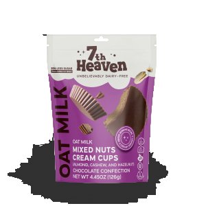 7th Heaven Mixed Nuts Cream Cups Pouch Oat Milk Chocolate 12 x 126g