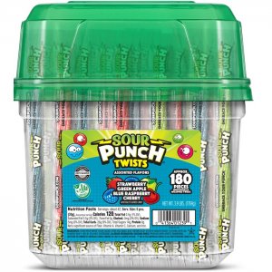 American Licorice Sour Punch Twists 4 Flav Tub 180 x 9.83g