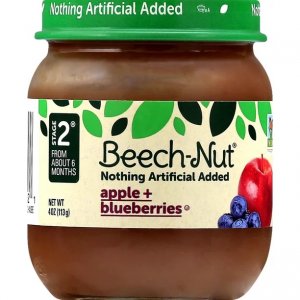 Beech Nut Apple & Blueberries Puree 10 x 113g (4oz)