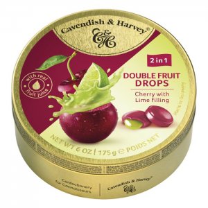 Cavendish & Harvey DROPS Duo Fruit Cherry filled Lime NK 9 x 175g