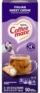 Coffee Mate Liquid Italian Sweet Creme Flavor Liquid Creamer 4 x 50 x 11ml