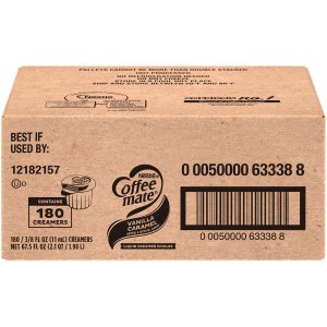 Coffee Mate Liquid Vanilla Caramel Single Serve Creamer 180 x 11ml (.37floz)