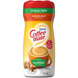 Coffee Mate Powder Sugar Free Hazelnut 6 x 289.1g (10.2oz)