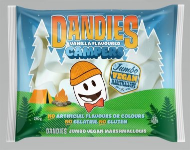 Dandies Vegan Marshmallows Jumbo Vanilla 10 x 280g