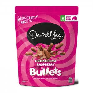 Darrell Lea Milk Raspberry Bullets NK 12 x 204g