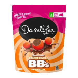 Darrell Lea Orange  Milk Choc BBs NK 12 x 168g