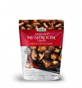 DJ & A Shiitake Mushroom Crisps Smoked Chilli & Garlic 12 x 30g