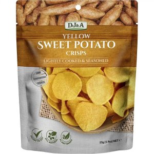 DJ & A Yellow Sweet Potato Crisps 10 x 55g