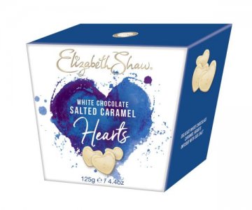 Elizabeth Shaw White Salted Caramel Hearts 8 x 125g