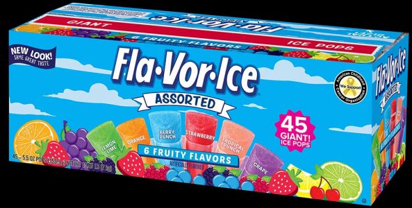 Fla-Vor-Ice Giant Freeze Pops 45 x 155.9g (5.5oz)