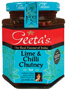 Geetas  Lime & Chilli Hot Chutney 6 x 230g