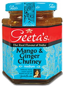 Geetas  Mango & Ginger Chutney 6 x 230g