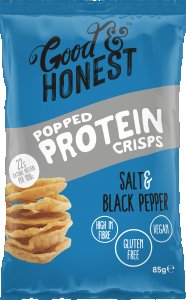 Good & Honest Chips Protein Salt & Black Pepper 8 x 85g