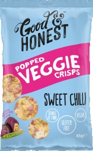 Good & Honest Chips Veggie Chickpea, Sweet Potato & Pea Salt Sweet Chilli 8 x 85g