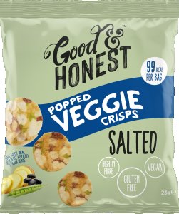 Good & Honest Chips Veggie Green Pea & Black Bean Salt 24 x 23g