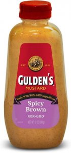 Gulden's Spicy Brown Squeeze Mustard Bottle 12 x 340g
