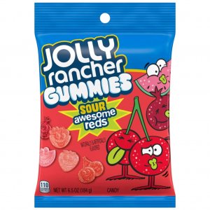 Jolly Rancher Gummies Sour Awesome Reds Peg Bag NK 12 x 184g (6.5oz)