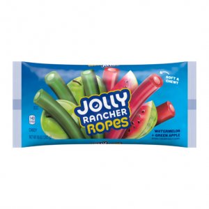 Jolly Rancher Ropes Watermelon & Green Apple Flavored Candy Laydown Bag 12 x 283g