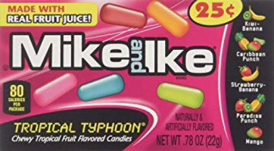 Mike & Ike SMALL Tropical Typhoon 24 x 22g