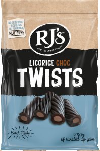 RJ'S Natural Soft Eating Licorice Choc Twist NK 12 x 280g