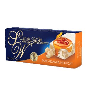 Sally Williams BAR Nougat Roasted Macadamia 12 x 50g