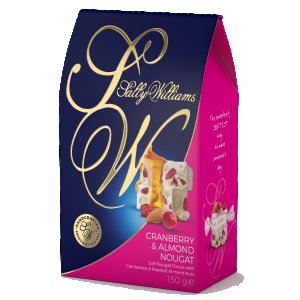 Sally Williams GIFT BOX Nougat Cranberry & Almond  10 x 150g