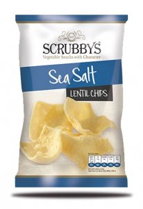 Scrubbys LARGE Lentil Sea Salt Chips 10 x 100g