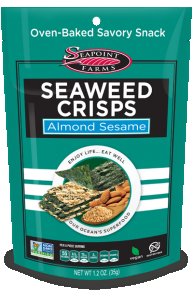 Seapoint Seaweed Crisps Almond Sesame 12 x 35g