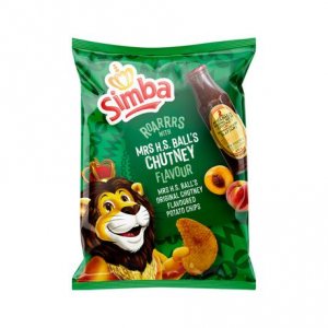 Simba LARGE Potato Chips Mrs Balls Chutney 24 x 120g