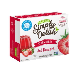 Simply Delish Natural Strawberry 4 x 6 x 20g