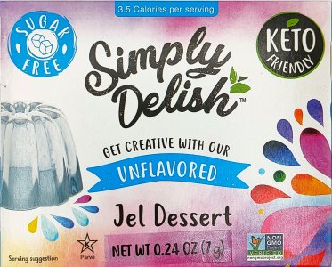 Simply delish Natural Unflavored Jelly 4 x 6 x 9g