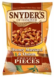 Snyders Pieces Honey Mustard Onion 10 x 125g