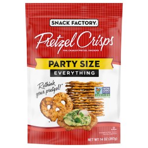 Snyders Pretzel Crisps Everything Party Size 12 x 397g (14oz)