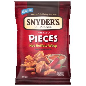 Snyders Pretzel Pieces Hot Buffalo Wings NK 10 x 110g