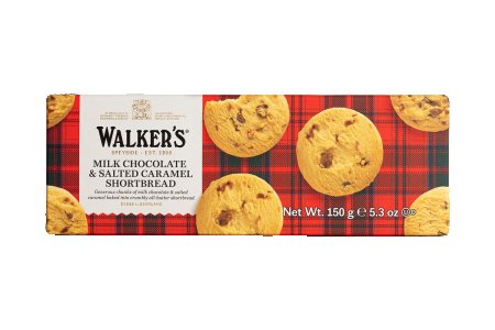 Walkers Salt Caramel & Milk Chocolate Shortbread 12 x 150g 