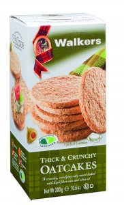 Walkers Thick & Crunchy Oatcakes with Bran 12 x 300g 