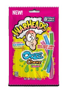 Warheads Ooze Chewz Ropes Peg Bag NK 12 x 85g (3oz)