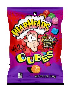 Warheads Sour Chewy Cubes Peg Bag NK 12 x 141g (5oz)
