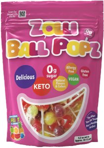 Zollipops Zolli Ball Popz Assorted Fruit 24 x 147g (5.2oz)