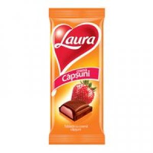 Laura Chocolate Bar Milk Strawberry Cream 20 x 95g