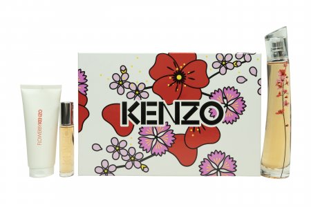 Kenzo Flower Ikebana Sakura Gift Set 75ml EDP + 10ml EDP + 75ml Body Lotion