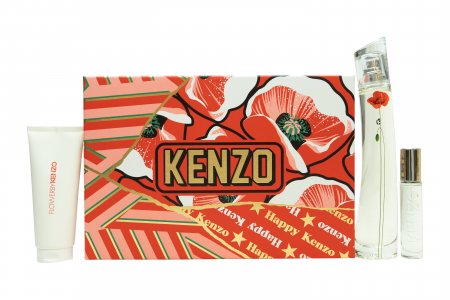 Kenzo Flower by Kenzo La R?colte Parisienne Gift Set 75ml EDP + 10ml EDP + 75ml Body Lotion