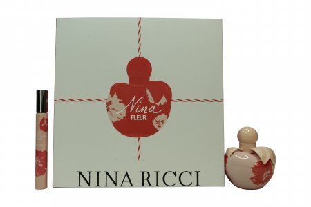 Nina Ricci Gift Set 50ml Nina Fleur EDT Spray + 10ml Nina Fleur EDT Rollerball + 10ml Nina EDT Rollerball