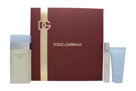 Dolce & Gabbana Light Blue Gift Set 100ml EDT + 50ml Body Cream + 10ml EDT