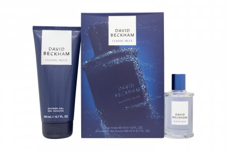 David Beckham Classic Blue Gift Set 50ml EDT + 200ml Shower Gel