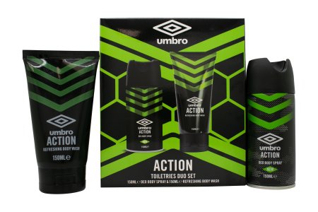 Umbro Action Gift Set 150ml Body Spray + 150ml Body Wash