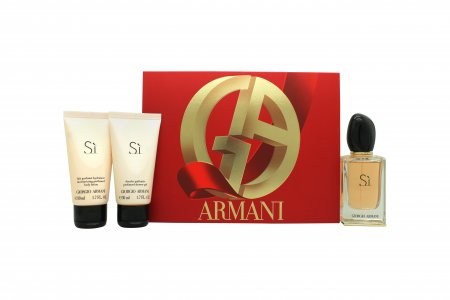 Giorgio Armani Si Gift Set 50ml EDP + 50ml Body Lotion + 50ml Shower Gel